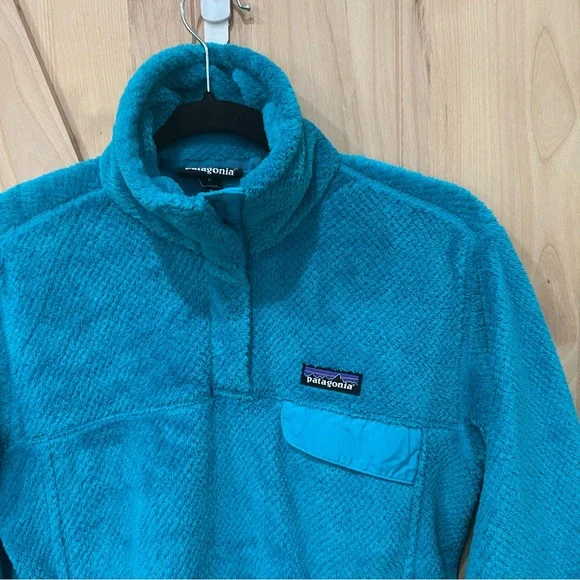 Patagonia Re Tool Snap T Fleece Pullover Teal Turquoise Size Medium - Picture 4 of 13